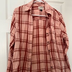 Orange and red flannel.